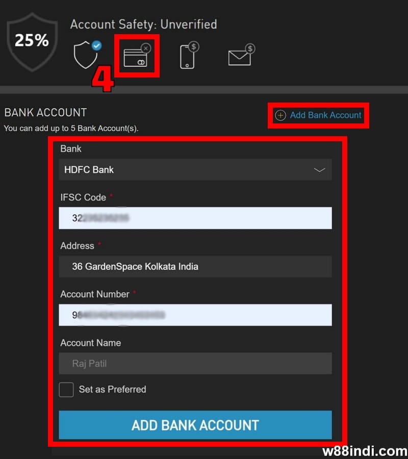 x5bet เครดิตขั้นที่อิสระ HP0 เพิ่มรายละเอียดธนาคาร